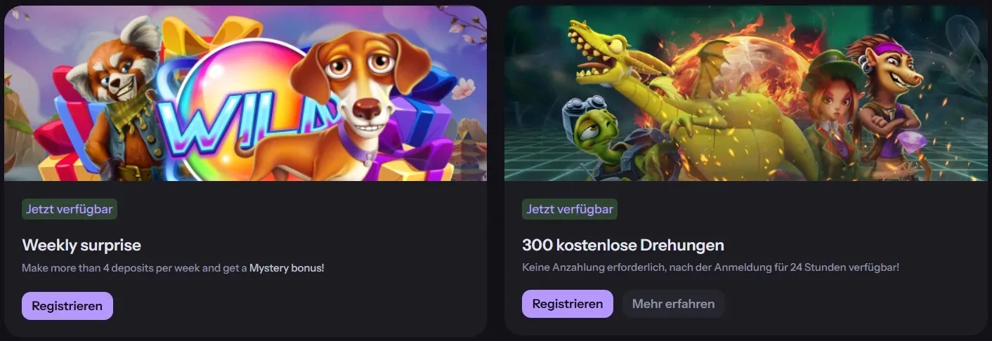 Promotions und Boni